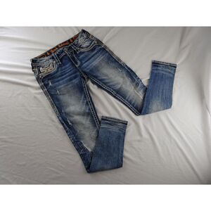 Rock Revival Freesia Skinny Women Distressed Jean Size 26